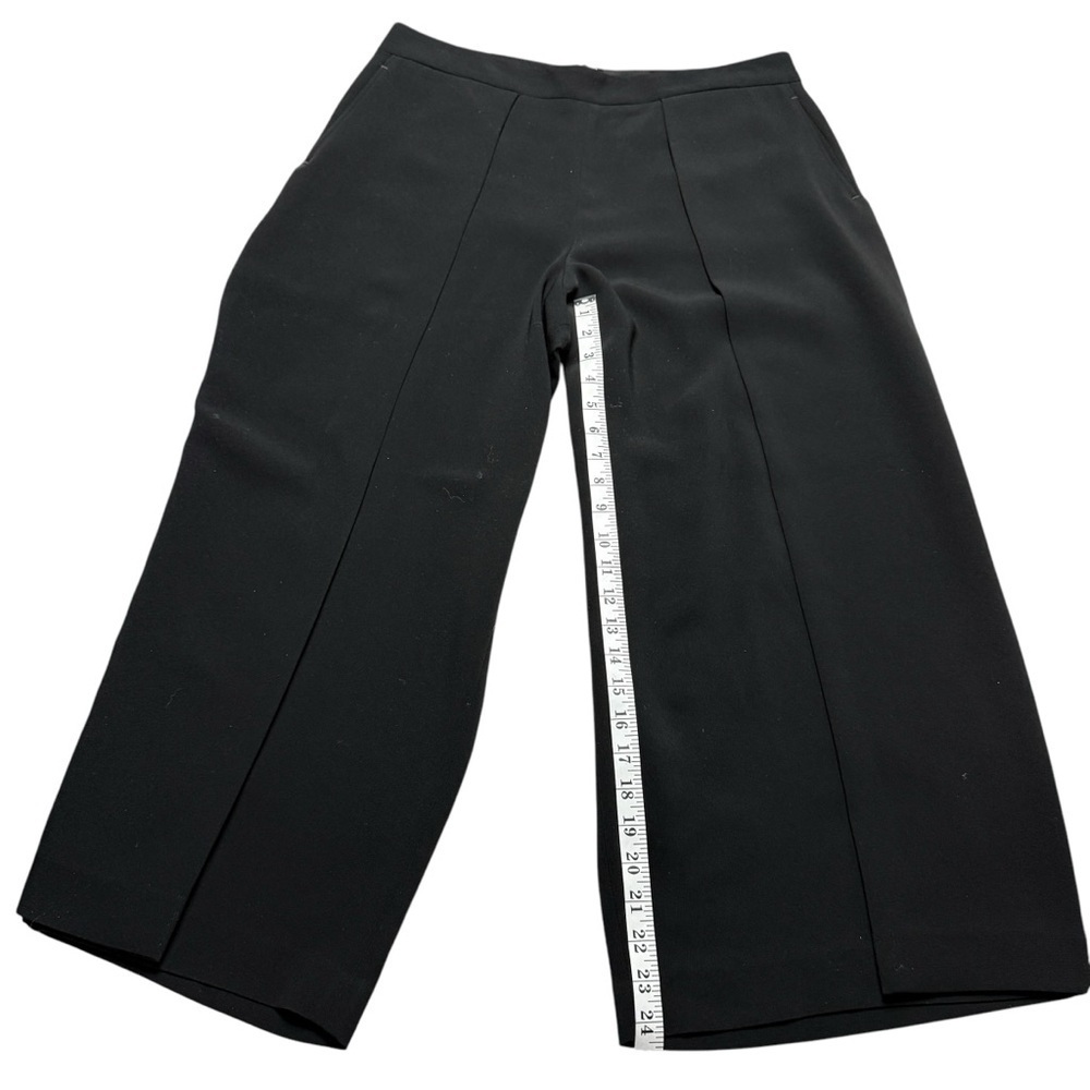 Rag & Bone Black Cropped Wide Leg Rowe Pants Size 12 USA Made Kulot Lagenlook - Picture 7 of 13